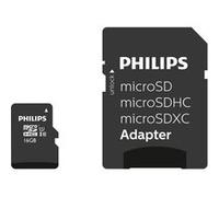 Philips Carte mémoire microSDHC/XC 16 Go CL10 + adaptateur - 1 pièce