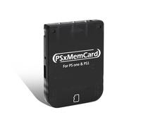 Carte mémoire PS1 avec Carte Micro SD de 512 Mo, Carte mémoire de Jeu Haute Vitesse pour Console PS1 et PS One, Prend en Charge la Mise à Niveau du micrologiciel et enregistre Les données de Jeu Noir