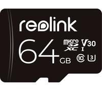 Carte mémoire Reolink MicroSDXC, classe 10 U3 TF carte mémoire, compatible avec les caméras de surveillance Reolink, 64GB