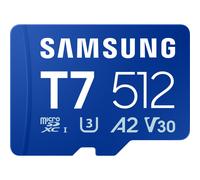 Samsung T7 Carte microSD, 512 Go, Carte mémoire pour Jeux Mobiles sur Smartphones, tablettes et Consoles Portables, UHS-I U3, Full HD & 4K UHD, 170 Mo/s en Lecture, MB-MB512T/WW