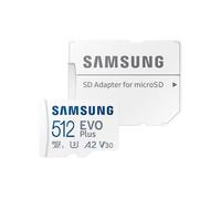 Carte Mémoire SAMSUNG 512Go MicroSD EVO PLUS 512 Go A2 Video Class V30 UHS-I U3 Class10 microSDXC UHS-I W 160Mb/s R120MB/s
