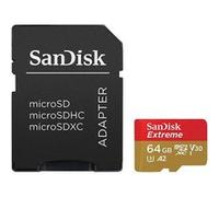 Carte Mémoire SanDisk Extreme MicroSDXC 64 Go V30 A2 noir G