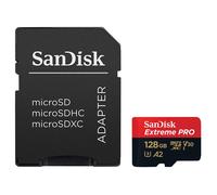 Carte microSDXC SanDisk Extreme PRO 128 GB Class 10 UHS-I résistance aux chocs, étanche