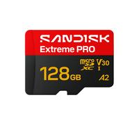 Carte mémoire SanDisk Extreme PRO microSDHC UHS-I 128GB 250MB/s lecture 120MB/s écriture U3 V30 résistante