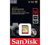 Carte Mémoire SanDisk Extreme SD UHS-I 4K-UHD 32GB 64GB 128GB 256GB 512GB