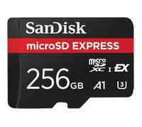 Carte Mémoire SanDisk microSD Express Card 256Go Vitesse de Lecture/Écriture Jusqu'à 880/650 Mo/s 210 Mo/s en écriture soutenue