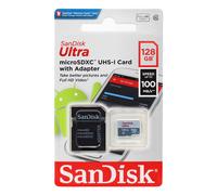 Carte Mémoire SanDisk Ultra 128 Go microSDXC 100 Mo/s SDSQUNR-128G-GN6MN Neuve