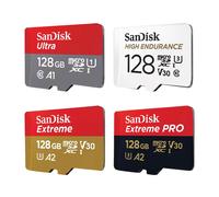 Carte mémoire SanDisk Ultra microSD 32 Go 64 Go 128 Go 256 Go Extreme/High Endurance/Extreme PRO Full HD 4K pour caméras d'action ou drones