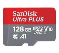 Carte Mémoire SanDisk Ultra Plus MicroSDXC UHS-I 128 Go avec Adaptateur microSD, microSDHC et microSDXC G