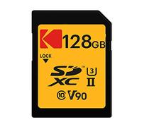 EMTEC - Carte Mémoire Kodak SDXC 2000x UHS-II U3 V90 Ultra Pro EKMSD128GUHS2V2K pour DSLR, Lecture 300Mo/s, Écriture 270Mo/s, Vidéos 4K, 8K UHD 360° - 128Go/GB