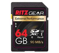 Carte mémoire SD Haute Performance UHS-I SDXC 64 Go 90/60 Mo/S U3 A1 Classe 10 V30 conçue pour Les appareils SD Qui Peuvent capturer des vidéos Full HD, 3D, 4K et des Photos brutes