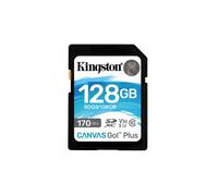 Carte mémoire SD - Kingston - Canvas Go Plus - 128 Go - Vitesse 170 Mo/s - Classe V30