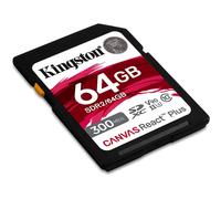Kingston Technology 64GB Canvas React Plus SDXC UHS-II 300R/260W U3 V90 for Full HD/4K/8K