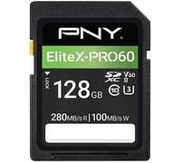 PNY Carte Mémoire SDXC 128 Go EliteX-PRO60 Classe 10 U3 V60 UHS-II