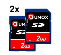 Carte mémoire SD QUMOX 2 Go pour caméra appareil photo (paquet de 2 )