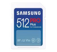 Carte mémoire SD - Samsung - PRO Plus - 512 Go - UHS-I U3 - 180 Mo/s Lecture - 130 Mo/s Écriture