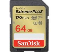 Carte mémoire SD SanDisk Extreme Plus SDXC UHS-I U3 Class10 64 Go E