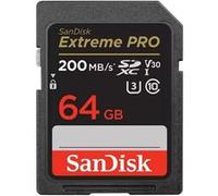 Carte mémoire SD SanDisk Extreme Pro SDXC UHS-I U3 Class10 64 Go A