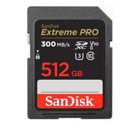 SanDisk Extreme PRO 512 Go Carte SDXC, Carte SD V90, UHS-II, 8K, 4K, Full HD Video, Vitesse de Lecture jusqu'à 300 Mo/s, l'épreuve des chocs, de la température, de l'eau et des rayons X, Class 10 U3