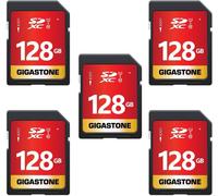 Carte Mémoire Sdxc 128 Go Lot De 5 Cartes, Prime Série, Vitesse 80 Mo/S. Compatible Avec Photos, Vidéos, Musique, Caméscope, Caméra, Pc, U1 Uhs-I Classe 10 Pour Uhd Vidéo, Avec 5 Mini Étui