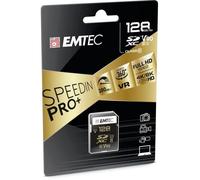 Carte Mémoire SDXC - EMTEC - SpeedIN Pro+ - 128Go - UHS-II U3 V90 - Noir/Doré