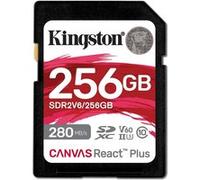 Carte mémoire SDXC Kingston Canvas React Plus V60 256Go SDXC UHS-II 280R/150W U3 V60 HD/4K G
