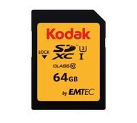 Kodak Carte mémoire SDXC 64 Go UHS‑I U3 Classe 10 650x Noir