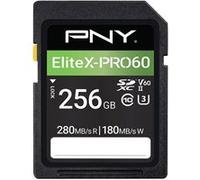 Carte mémoire SDXC Pny P-SD256V60280EXP6-GE EliteX-PRO 60 UHS-II 256 Go Noir Noir G