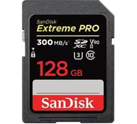 Carte mémoire SDXC SanDisk Extreme PRO 128 Go jusqu'à 300 Mo / s, UHS-II, Classe 10, V90, U3