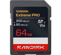 Carte mémoire SDXC SanDisk Extreme PRO® 64 Go UHS-I Gris, Noir, Rouge, Blanc, Marron