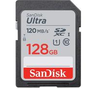Carte mémoire SDXC SanDisk Ultra 128 Go - Classe 10 - Vitesse de transfert jusqu'à 120 Mo/s