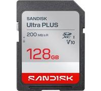 SanDisk Carte mémoire SDXC Ultra PLUS 128 Go UHS-I Gris, Rouge, Blanc