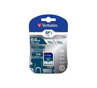 Verbatim Carte mémoire SDXC 47022 Pro 64 Go - UHS‑I U3 Classe 10 - 300x/600x