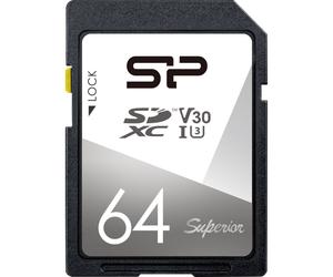 Carte mémoire Silicon Power Superior SDXC™ UHS-I V30, 64 Go