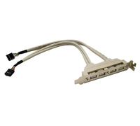 Carte mère 4 Ports USB 2.0 Hubs d'extension connecteur de Panneau arrière Support