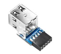 Carte Mère 9 Broches/10 Broches Vers Double Usb 2.0 Femelle, Adaptateur De Type Vertical, Dongle Intégré, Usb U-Ton, Compatible Bluetooth