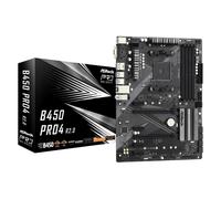 ASRock Carte mère B450 Pro4 R2.0 – Socket AM4, ATX, 4 emplacements DDR4, AMD B450