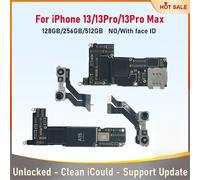 Carte mère authentique entièrement testée pour iPhone 13/13Pro/13 Pro Max, débloquée, avec Face ID, iCloud nettoyé, prise en charge des mises à jour 13 PMax 128g Face ID