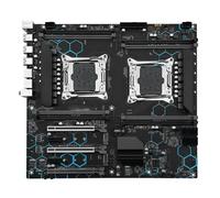 Carte Mere Carte mère Fit for Machinist MD8 X99 LGA 2011-3 avec processeur Double Xeon E5 2686 V4 et 8 emplacements DDR4, 4 x 16 Go de RAM, kit NVME M.2