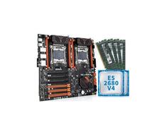 Carte mère Carte mère Fit for X99 F8D Plus LGA 2011-3 XEON X99 avec processeur Intel E5 2680 V4*2 et kit de mémoire 4 x 32 Go DDR4 RECC (RU)