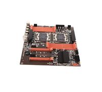 Carte Mère de Bureau à Double Prise X99, Carte Mère CPU LGA 2011-3 pour Simulateur de Jeu D'ordinateur de Studio E5CPU (DDR4 3000/2666/2400/2133 MHz, PCI-E,SATA3.0,USB 3.0,USB 2.0,RJ45,PS / 2,CR2023)