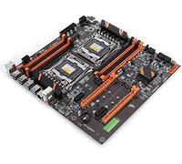 Carte Mère De Bureau À Double Socket X99,Carte Mère De Jeu Ddr4 Pci-E Sata3.0 Rj45 Nvme M.2 I/O Ps/2 E5Cpu Atx Avec Plaque De Fer Et Câble Pin