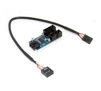 Carte mère de haute qualité, Interface USB 9 broches, séparateur d'en tête 1 à 2 femelle, câble de séparation, connecteurs HUB USB 9 broches
