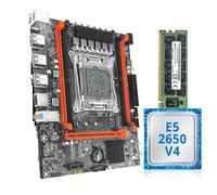 Carte mère de Jeu X99 avec processeur 2650 V4, mémoire DDR4 Double Canal PCIEx16 LGA2011-3, Prise en Charge M.2 NVME for Ordinateur de Bureau(Motherboard+CPU+RAM)