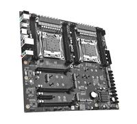 Carte mère Double Fit for X99 D4 avec 2 processeurs E5 2699 V3 et 4 mémoires RAM DDR4 ECC REG 2133 MHz (32 Go = 128 Go) compatibles Les Intel LGA 2011-3 V3/V4 Carte mère