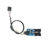 Carte mère Extension USB 9 Broches HUB USB 2.0 Interne 4 Ports Embase USB 9 Broches Mâle 1-2 Femelle Câble répartiteur d'extension Adaptateur de connecteur 9PDesign Pratique