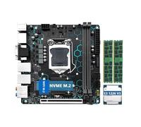 Carte mère Fit for Machinist H97 Ensemble de Carte mère Forte LGA1150 kit processeur Intel Xeon E3 1226 v3 et DDR3 2 * 8GB RAM 1333MHz mémoire VGA HDMI