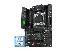 Carte mère Fit for Machinist X99 TPM2.0 Carte mère en Option Xeon E5 2666 V3 CPU et DDR4 16GB RAM Kit Quatre canaux ATX MR9A Pro USB3.0(Motherboard+CPU)