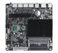 Carte mère Fit for Mini ITX J4125 6 Baies 4 * Intel I226-V 2.5G M. Carte mère NVMe ASM1064 SATA3.0 DDR4 HDMI DP 17x17
