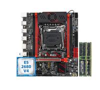 Carte mère Fit for SOYO X99 DDR4 LGA2011-3 avec Emplacement M.2 for Puce C612, Compatible SATA3.0, Un Bon Ventilateur bronzé(X99 Blck)